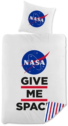 Nasa sengetøj - 140x200 cm - Give me space NASA - 2 i 1 design - Sengesæt i 100% bomuld